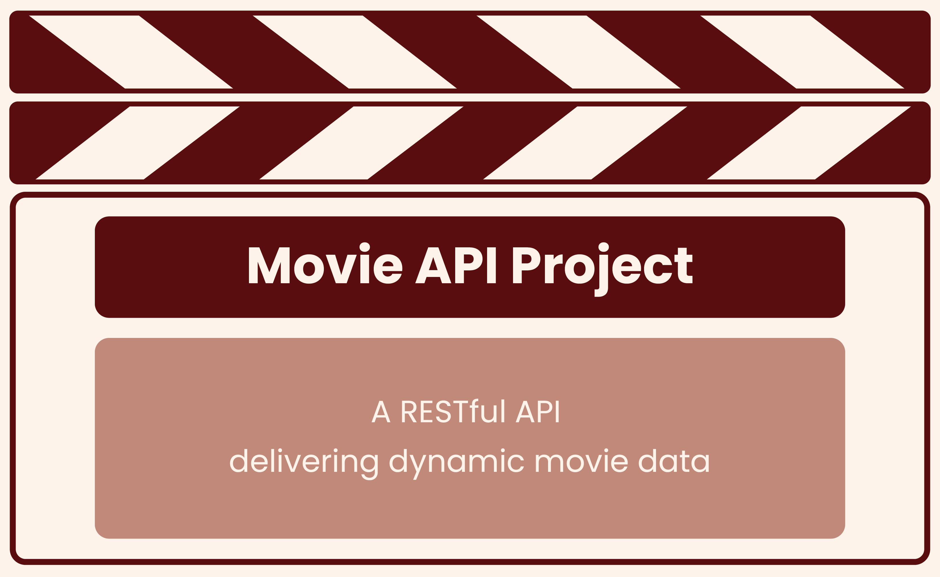 Slide 1 - Movie API Project Title Card