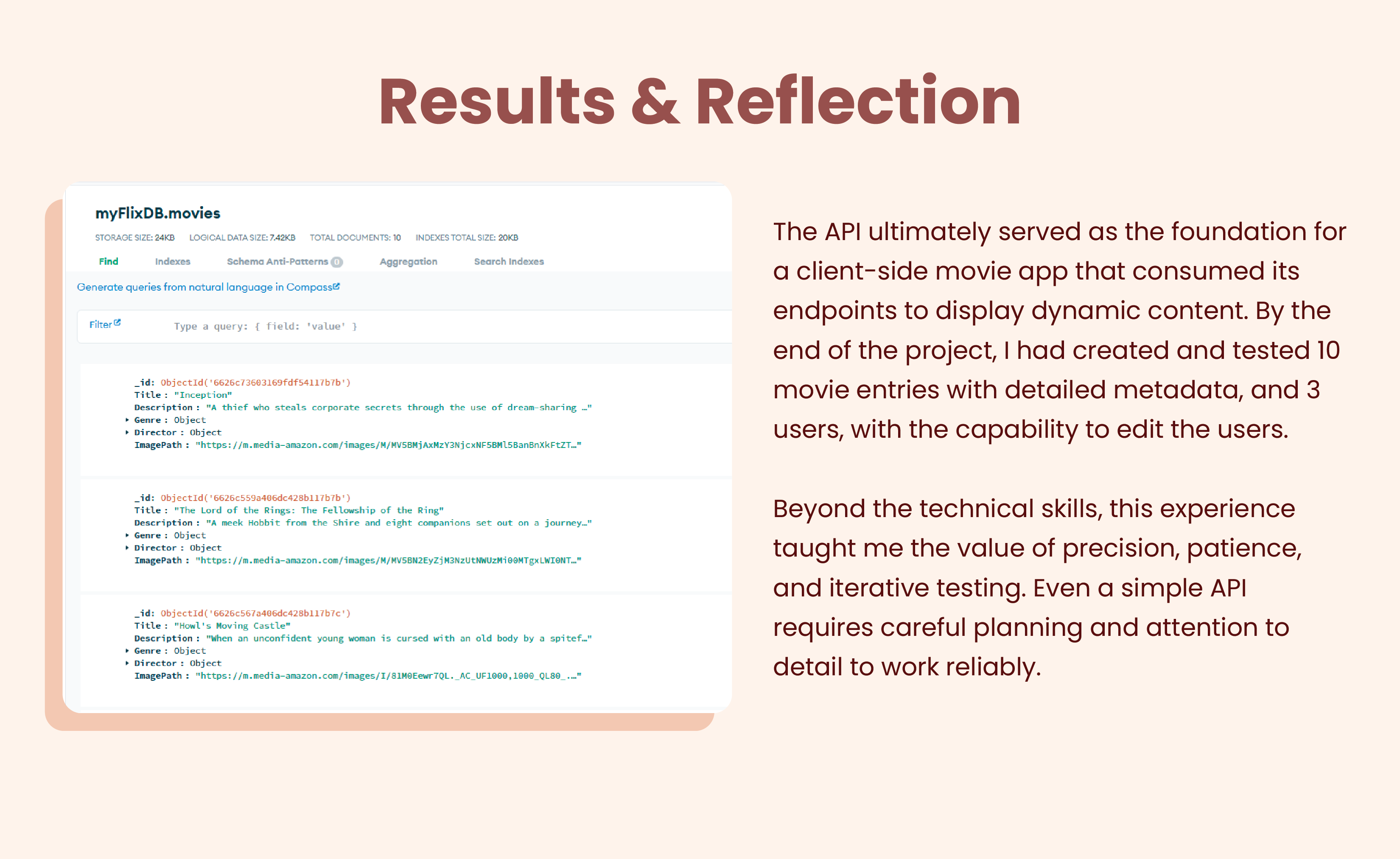 Slide 8 - Results & Reflection