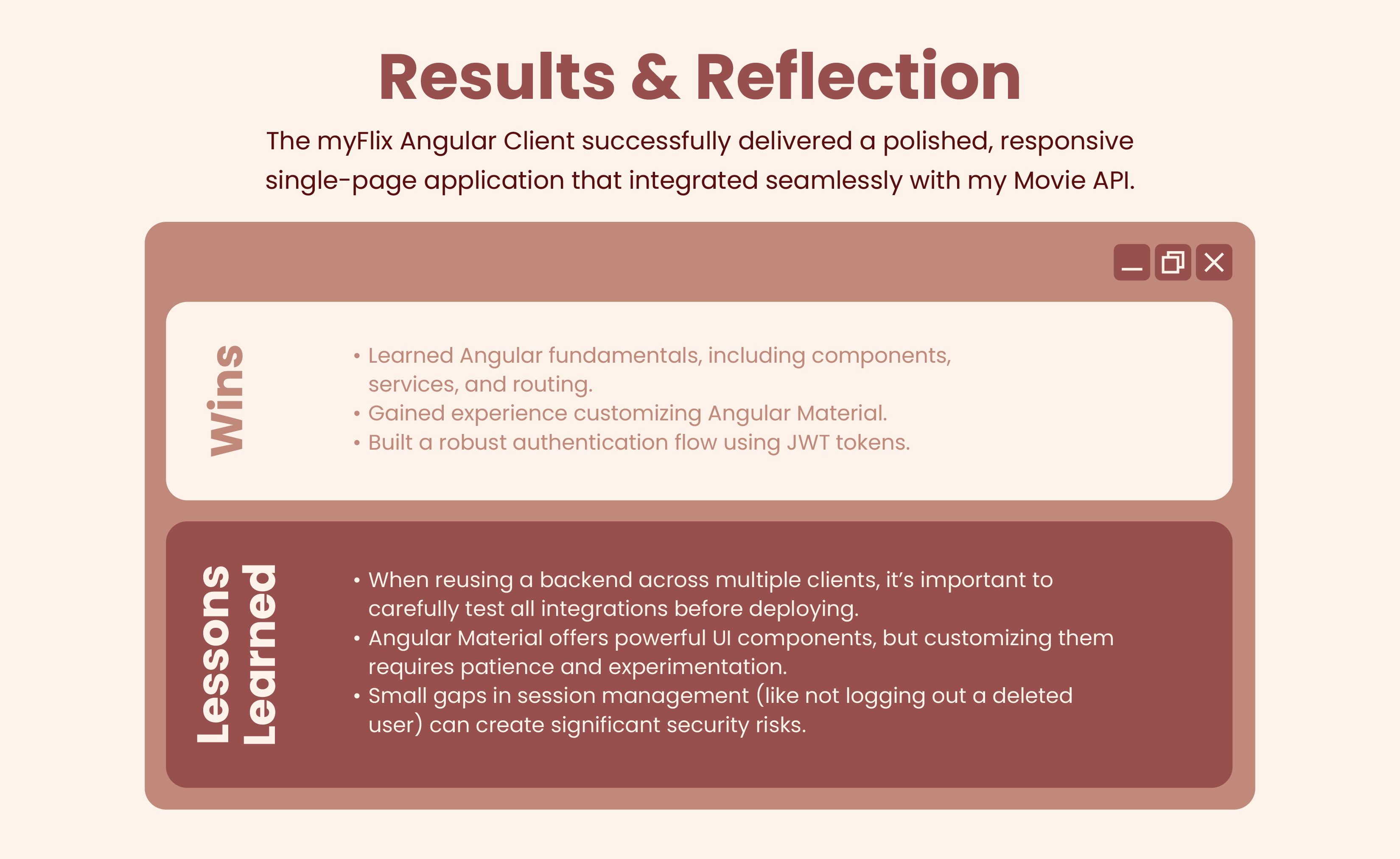 Slide 8 - Results & Reflection