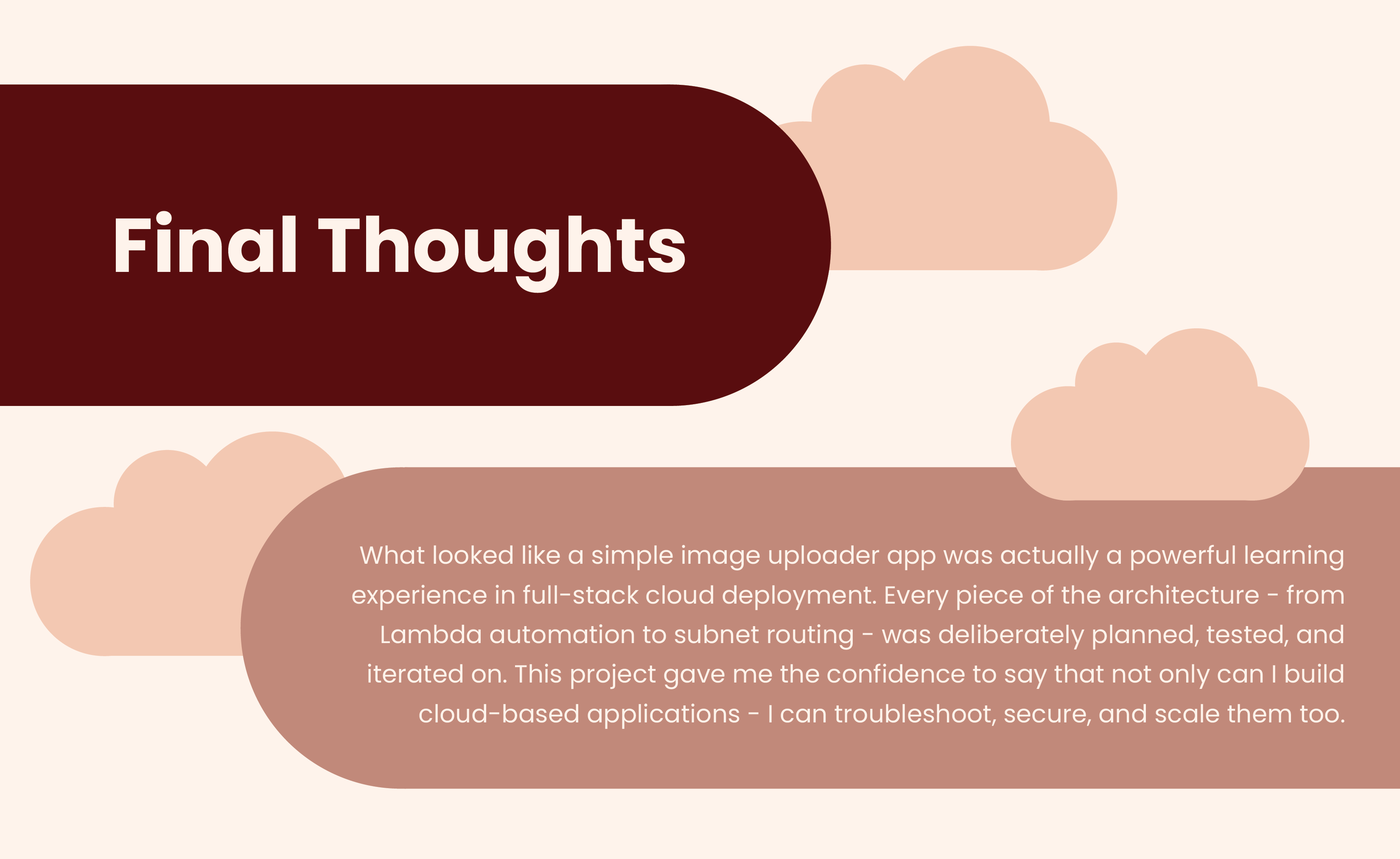 Slide 11 - Final Thoughts